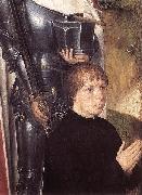 The donor Adriaan Reins in front of Saint Adrian on the left panel of the Triptych of Adriaan Reins